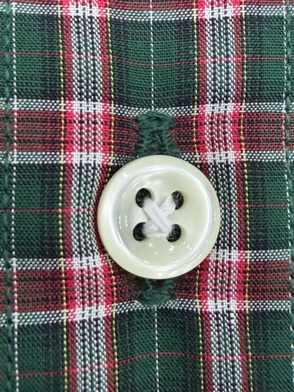 Ralph Lauren Blake XL Plaid Button Down Shirt Green Red Cotton Classic Fit